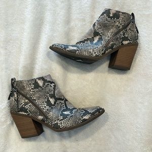 Snakeskin Booties